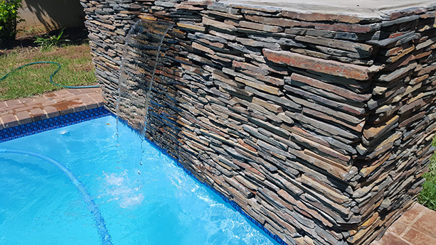 Slate Dry Stack Water Feature